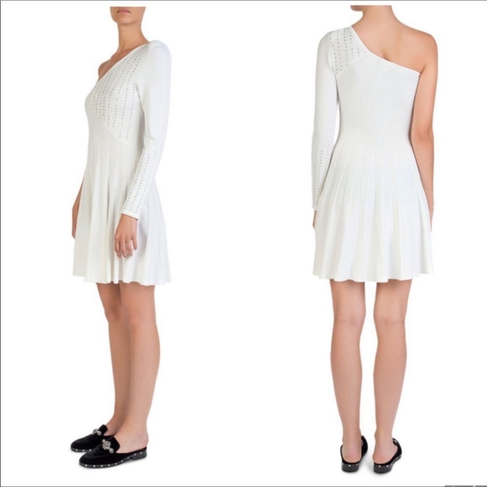 the kooples | one shoulder studded knit dress